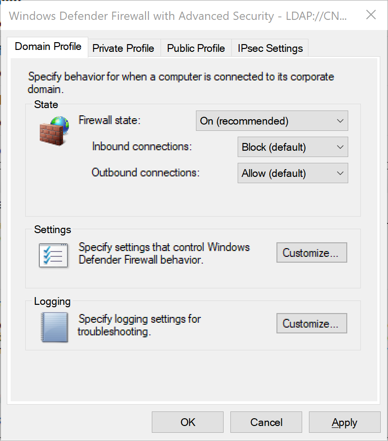 Endpoint Isolation with the Windows Firewall